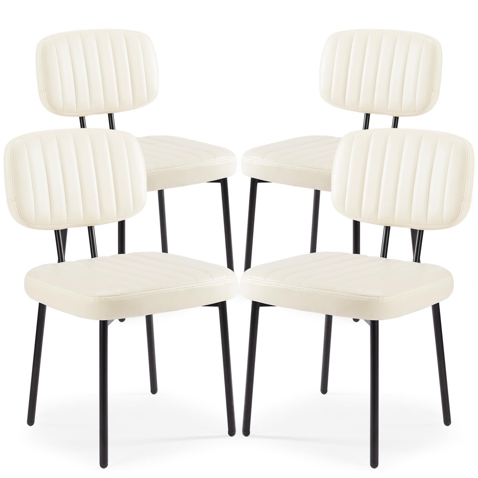 Sweetcrispy Silla de Comedor, Silla de Cocina con Patas de Metal, Silla de Comedor de Terciopelo sin reposabrazos, sillas Modernas para Comedor, 2 Piezas, Gris Claro — view 11