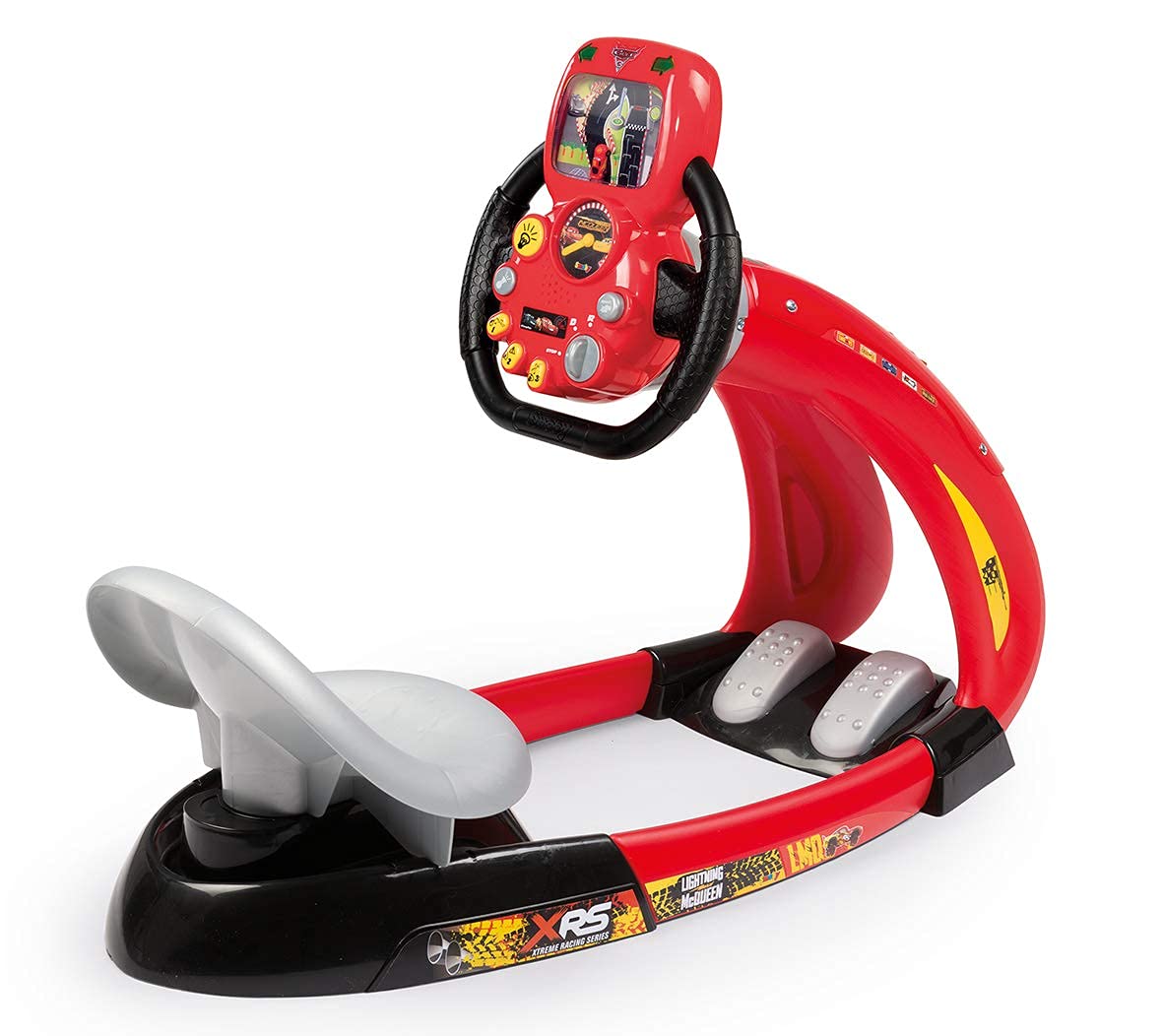 Simulateur De Conduite V8 Driver Smoby - Volant électronique Avec écran, Sons Et Lumières - Siège Réglable 3 Positions - Pour Enfants Dès 3 Ans - Fabriqué En France