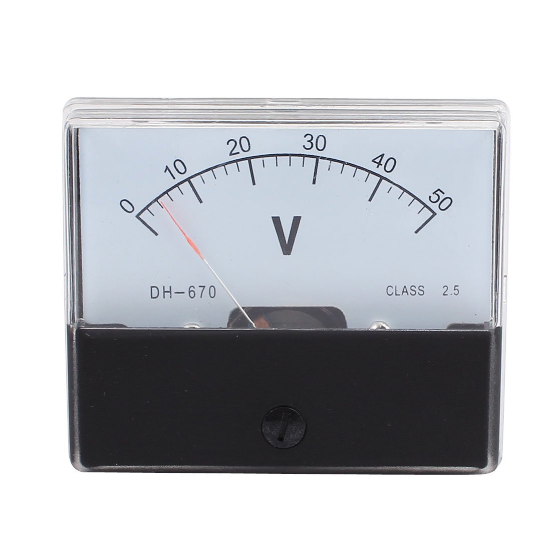 Voltmètre analogique DC 0-50V DH670 classe 2.5 pour tableau électrique