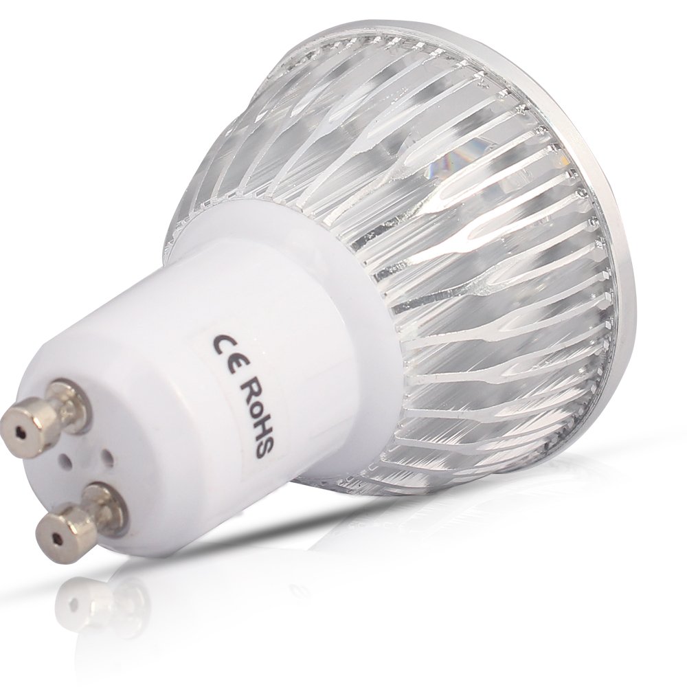 16 pièce Ampoule GU10 LED blanc chaud, 4W équivalent à 35 watts halogène, non dimmable, 300lumens, 6000K, 120 ° angle de faisceau