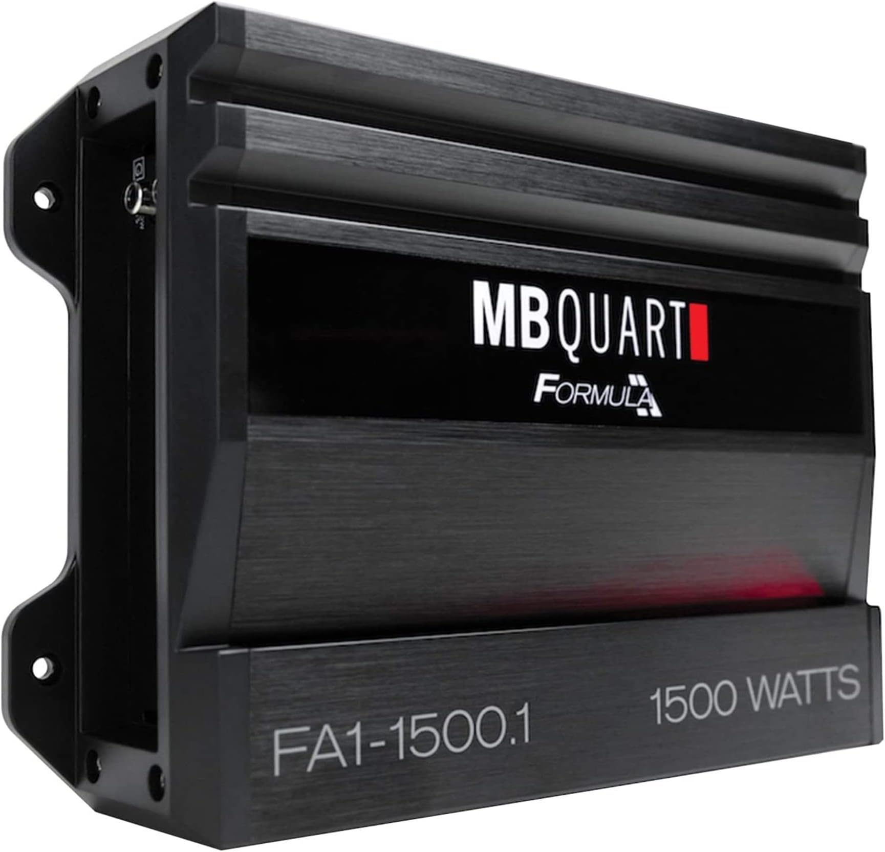 MB Quart FA1-1500.1 Mono Channel Car Audio Amplifier (Black) - Class SQ Amp, 1500-Watt, 1 Ohm Stable, Variable Electronic Crossover, LED System Protection, Heavy Duty Connections, Bass Remote Included