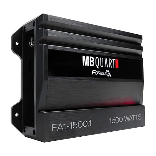 Miniatura 8 de MB Quart FA1-1000.1 Amplificador de audio para automóvil de canal mono (negro) - Amplificador clase SQ, 1000 vatios, estable de 1 ohmio, cruce