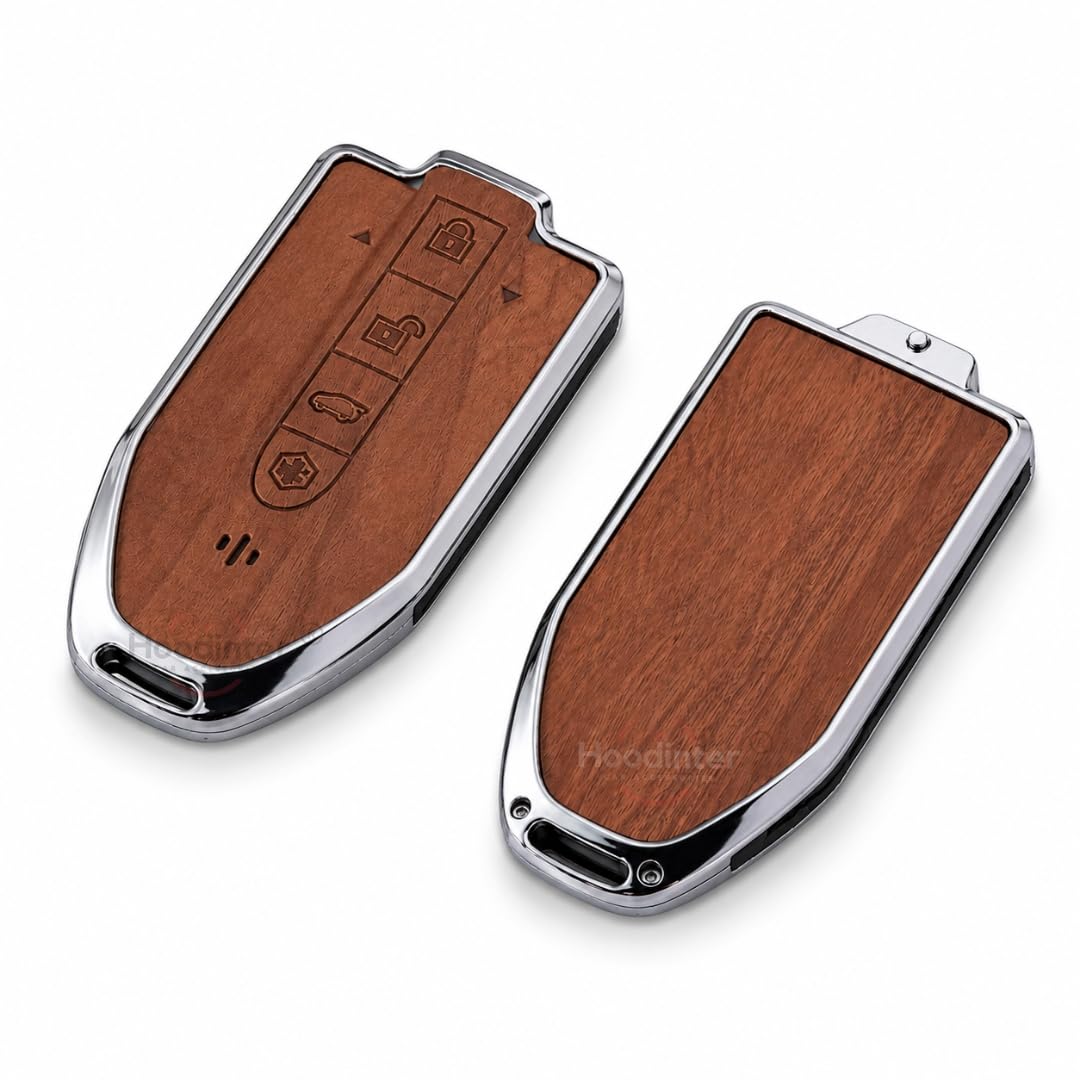 Metal Leather Car Key Cover for Mahindra BE6, XEV 9E, XEV 9S, XUV 7XO (2025-2026) | 6 Button Smart Key | Premium Alloy Smart Key Case with Leather | Full Signal Access - Brown-image-36