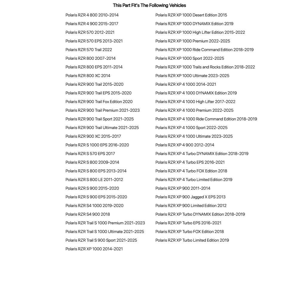 TUSK UTV Sun Visor for Polaris RZR S4 1000 2019-2020