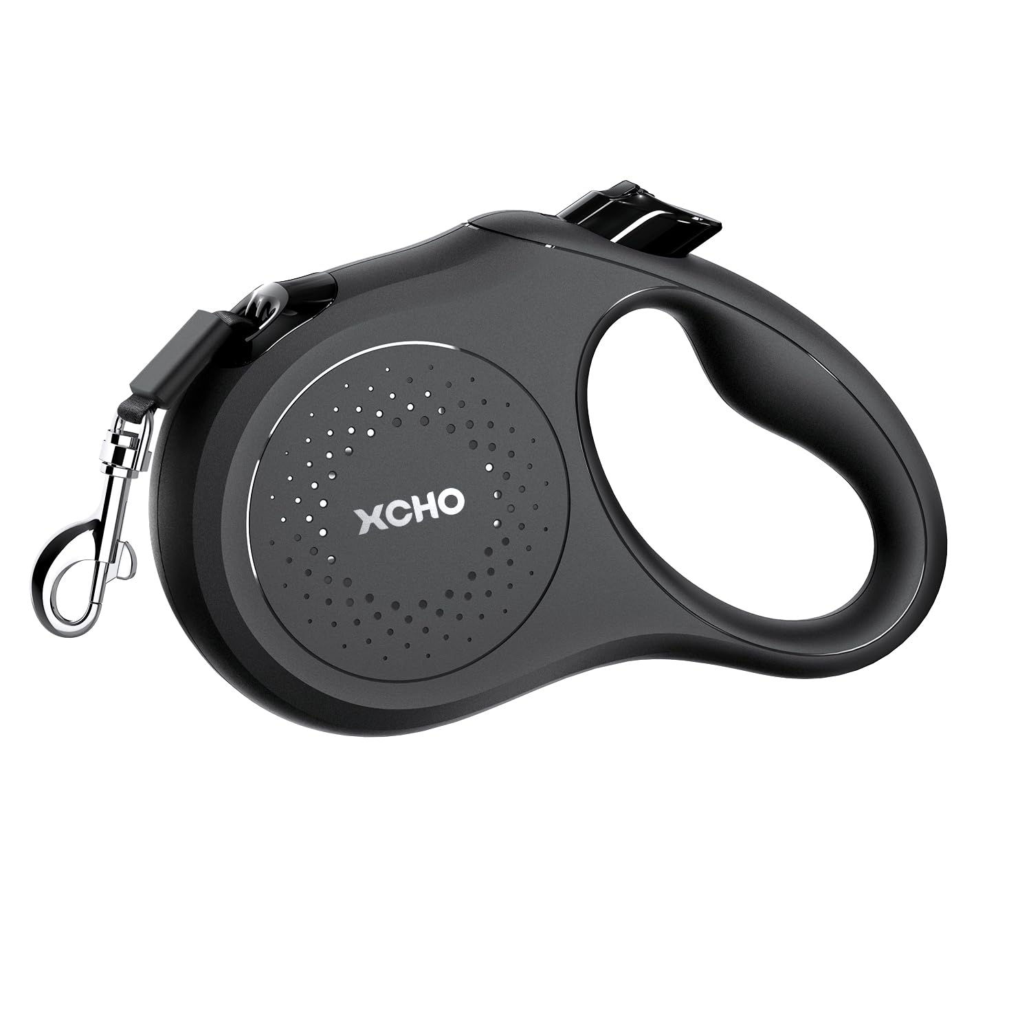 Retractable Dog Lead, 360° Tangle-Free Design, 5 Metre Strong Tape, For Small & Medium Dogs upto 25kg, Easy lock & unlock for instant control. Ergonomic grip for comfort. (Black)