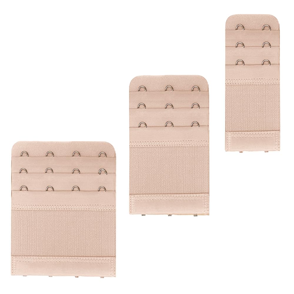 Aphlos 12 Pack Flexible Bra Extender Strap 2/3/4 Hooks Adjustable Bra Strap 4