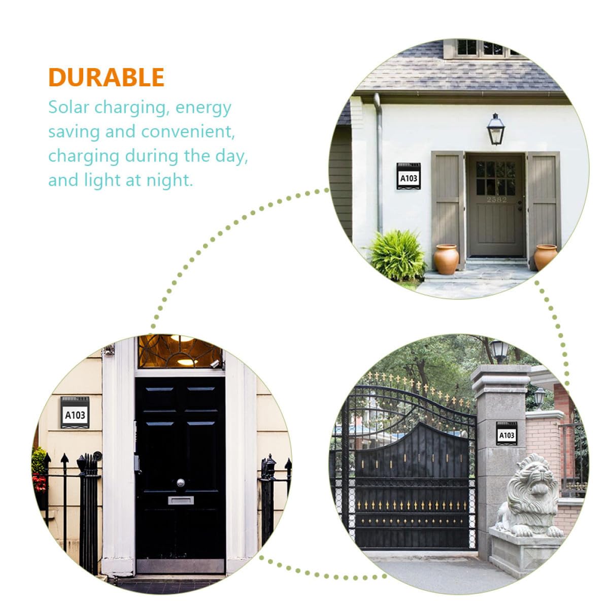 Numero Civico Lampada Solare Luce Per Esterno Acciaio Inossidabile Pp Materiale Robusto Durevole Installazione Facile Sicuro Maltempo Resistente Effetto Luce