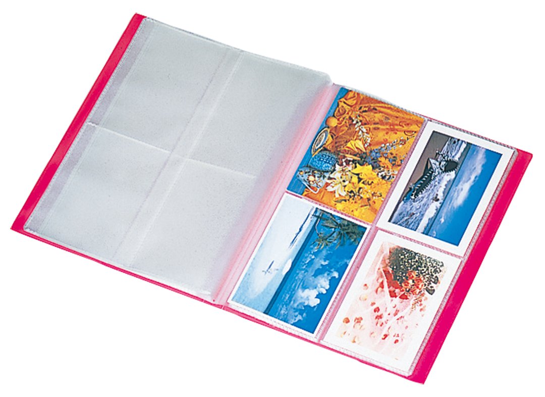 Amazon.co.jp: キングジム ハガキホルダー A4S 61アカ : 文房具