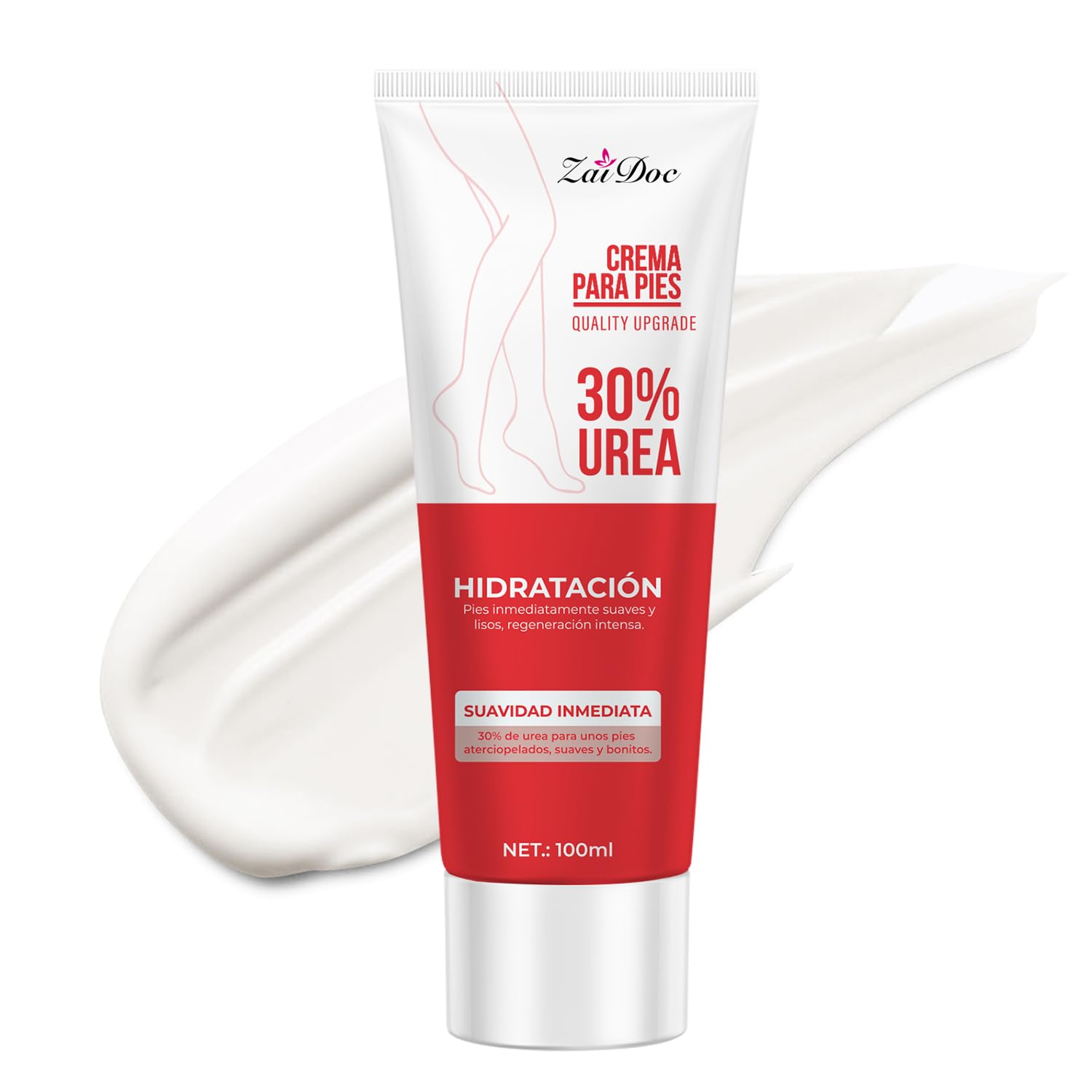 Urea Cream 30 Percent for Feet 3.38 oz, Foot Cream and Hand Cream Maximum Strength with Hyaluronic Acid, Aloe Vera for Deep Moisturizes, Callus Remover