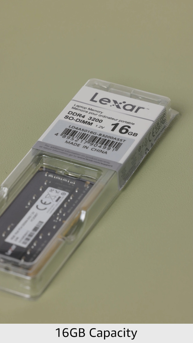 Lexar SODIMM 16GB DDR4 RAM 3200 MHz, 260-Pin DDR4 SODIMM Laptop