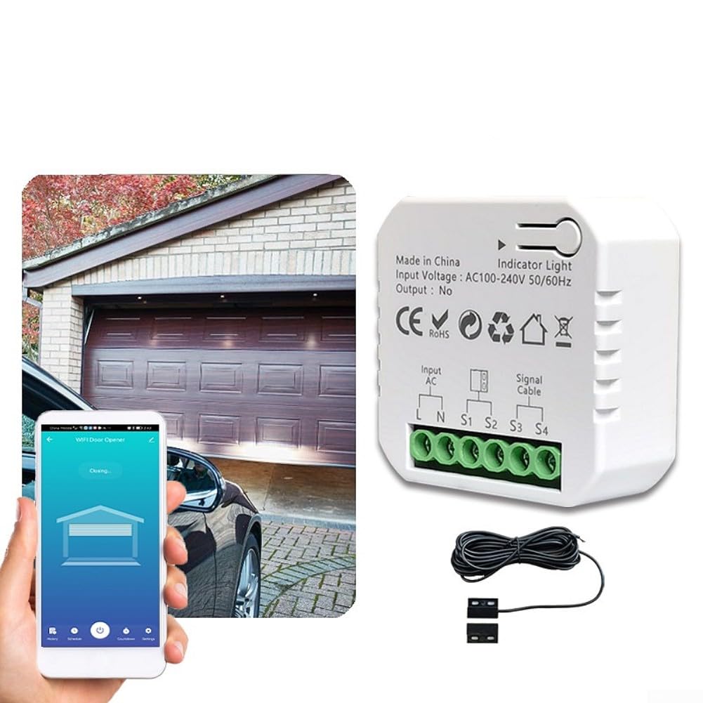 para TUYA para ZIGBEE - Abridor de puerta de garaje inteligente, sensor de puerta de garaje, control remoto