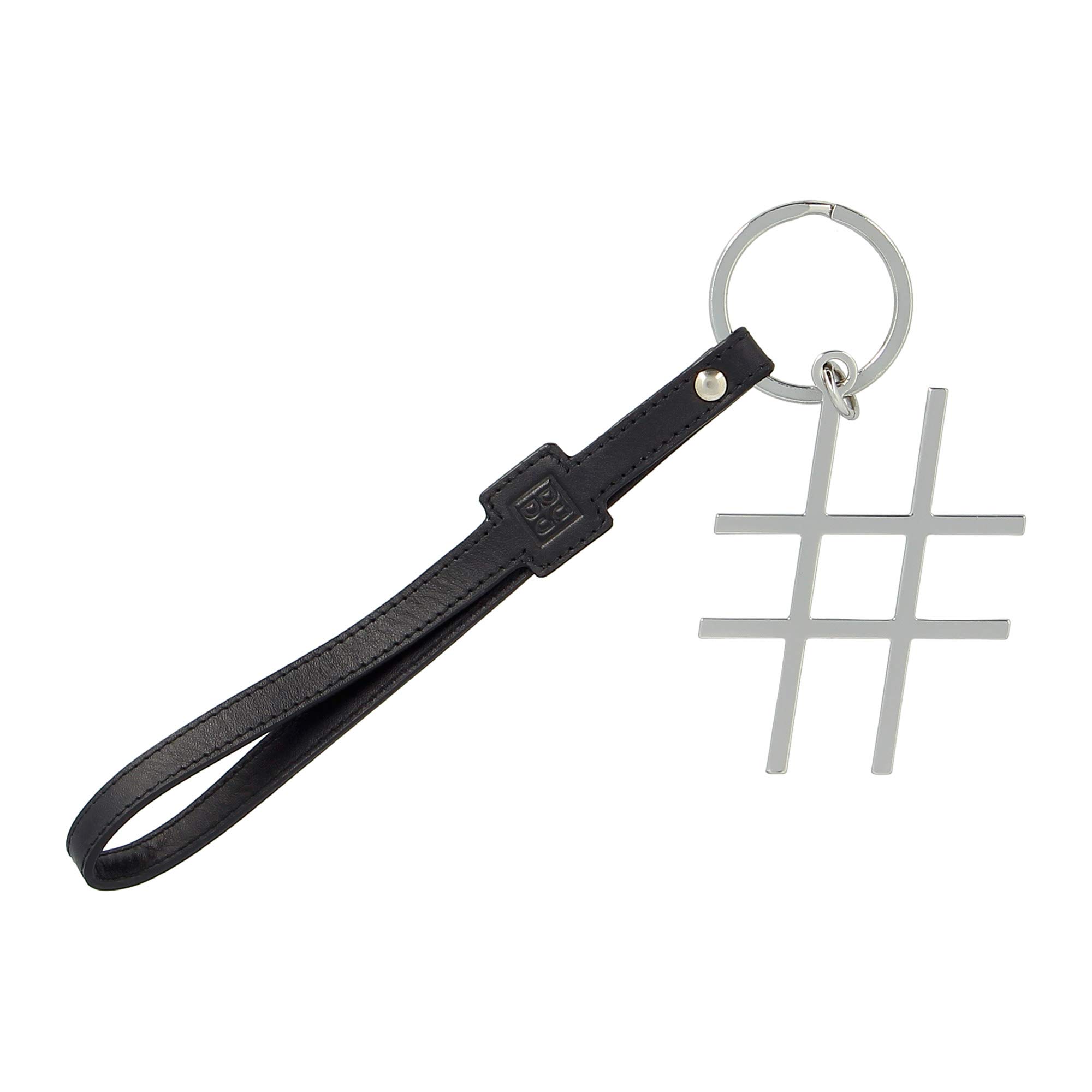DUDU Key Ring for Women in Leather with Hashtag and Ring for Car Home Gym Keys