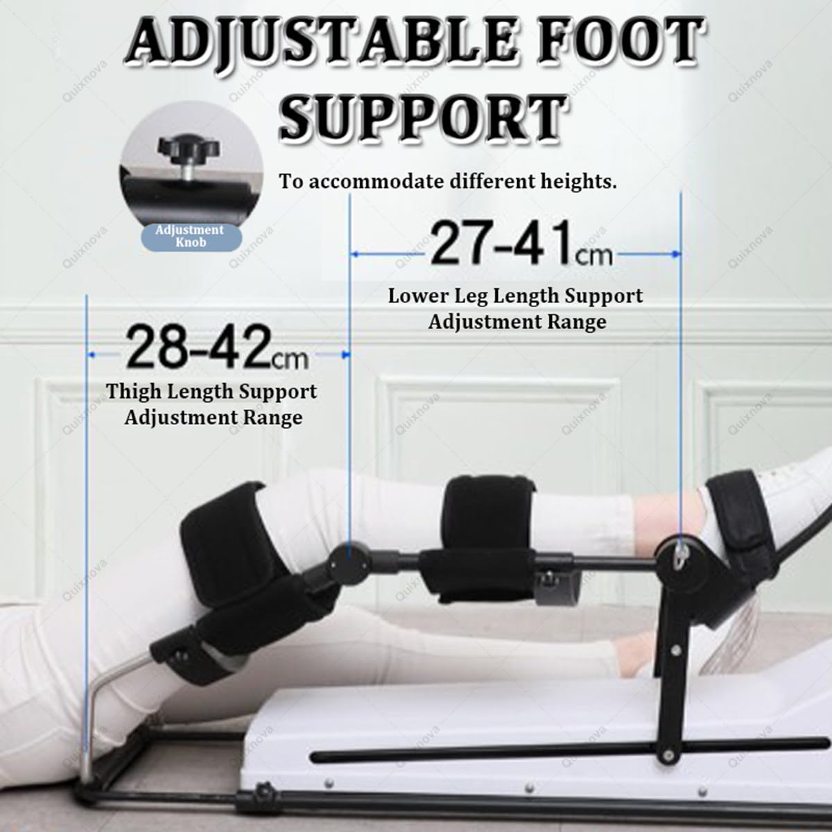 Equipo de rehabilitación de Rodilla - Máquina CPM para rehabilitación de Rodilla, Fisioterapia con Pantalla LCD, Control Remoto y Ajuste de 0 a 120° M