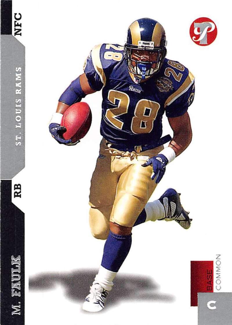 2005 Topps Pristine Football #8 Marshall Faulk St. Louis Rams Official NFL Trading Card From The Topps Company