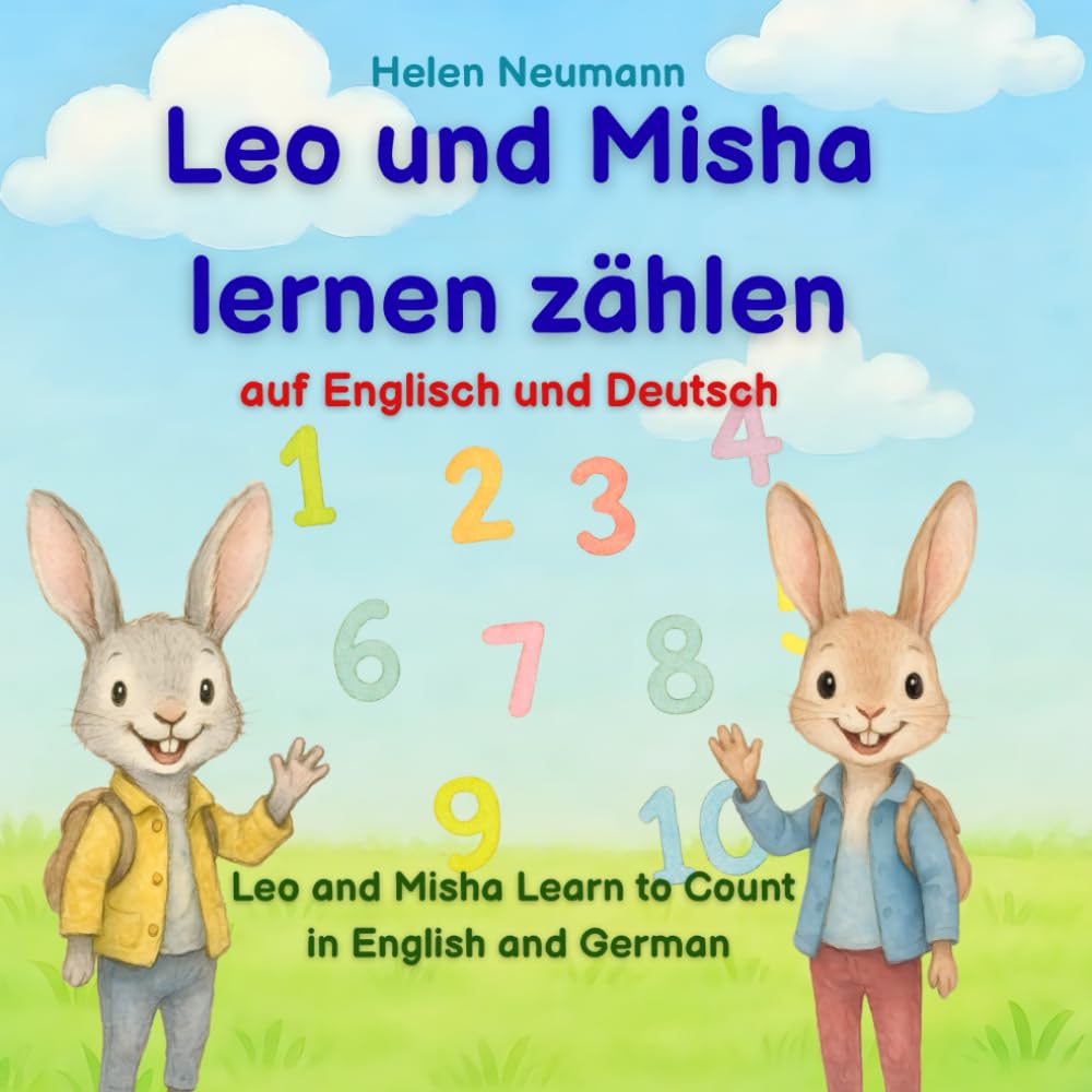 Leo und Misha lernen zählen auf Englisch und deutsch