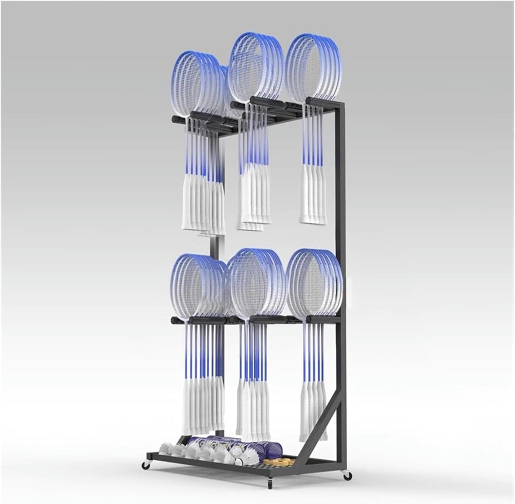 Chariot de Stockage Raquettes et Ballons pour Finir avec le Désordre du Matériel Sportif