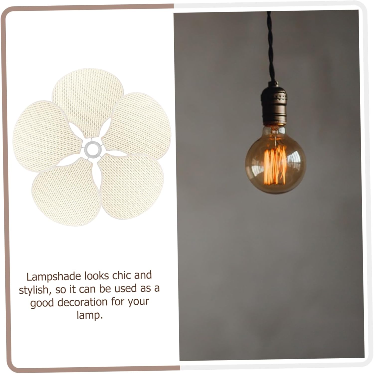 Homoyoyo 1set Modern Petal Lamp Shades for Ceiling Light and Hanging Lamps Chic Fabric Decorative Covers for Home Decor Easy to Install Warm Lighting