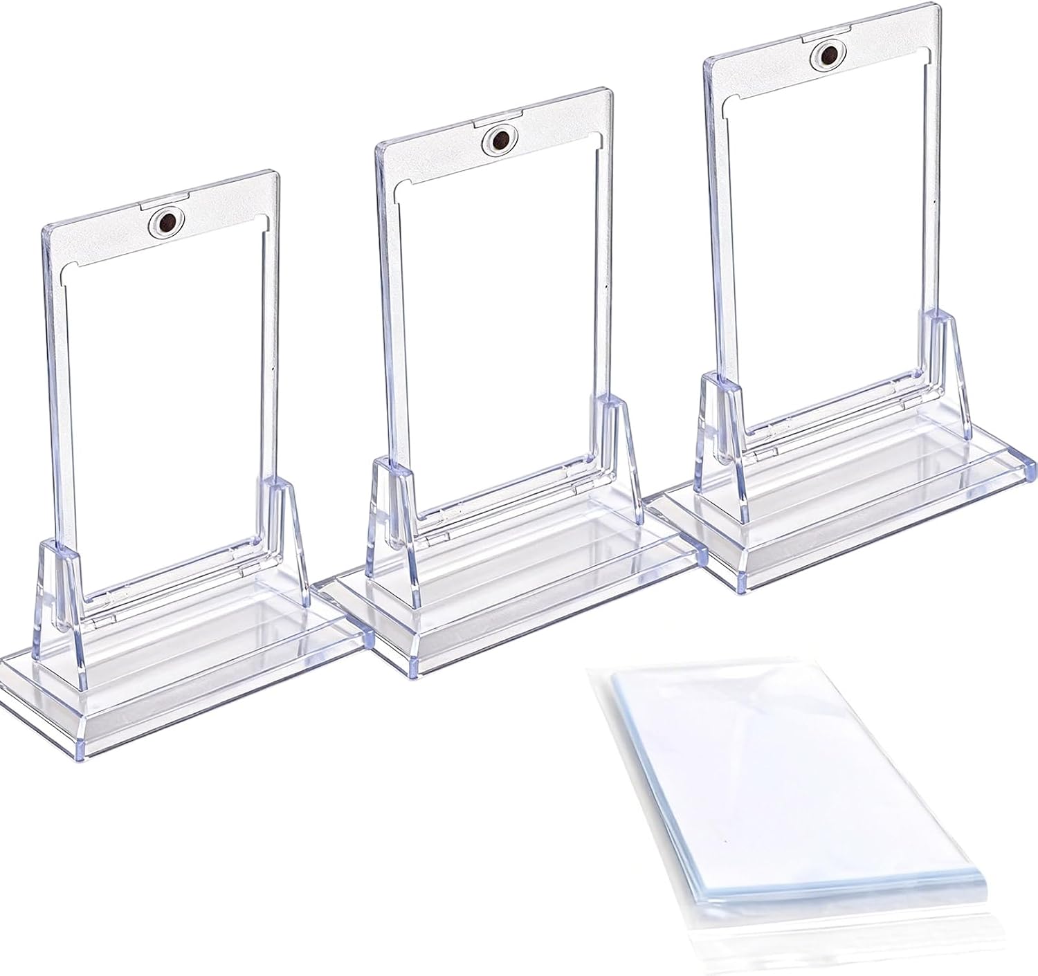 3×35pt Magnetic Card Slabs, 3 Slotted Display Stands & 50 Card Protector Sleeves