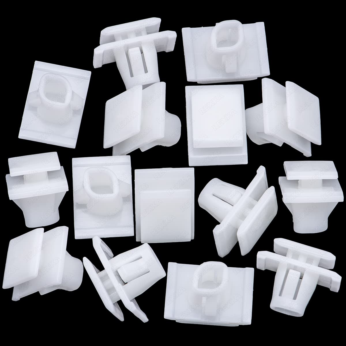 Rexka 15pcs Lower Outer Door Weatherstrip Clip for Honda 75315-S9A-004