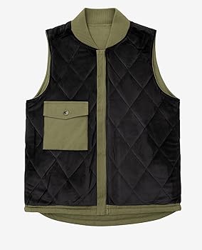 トップス YOKE QUILTING PADDED VEST YOKE quilting padded vest Leather Yoke Quilted Vest Vintage Blue – B74