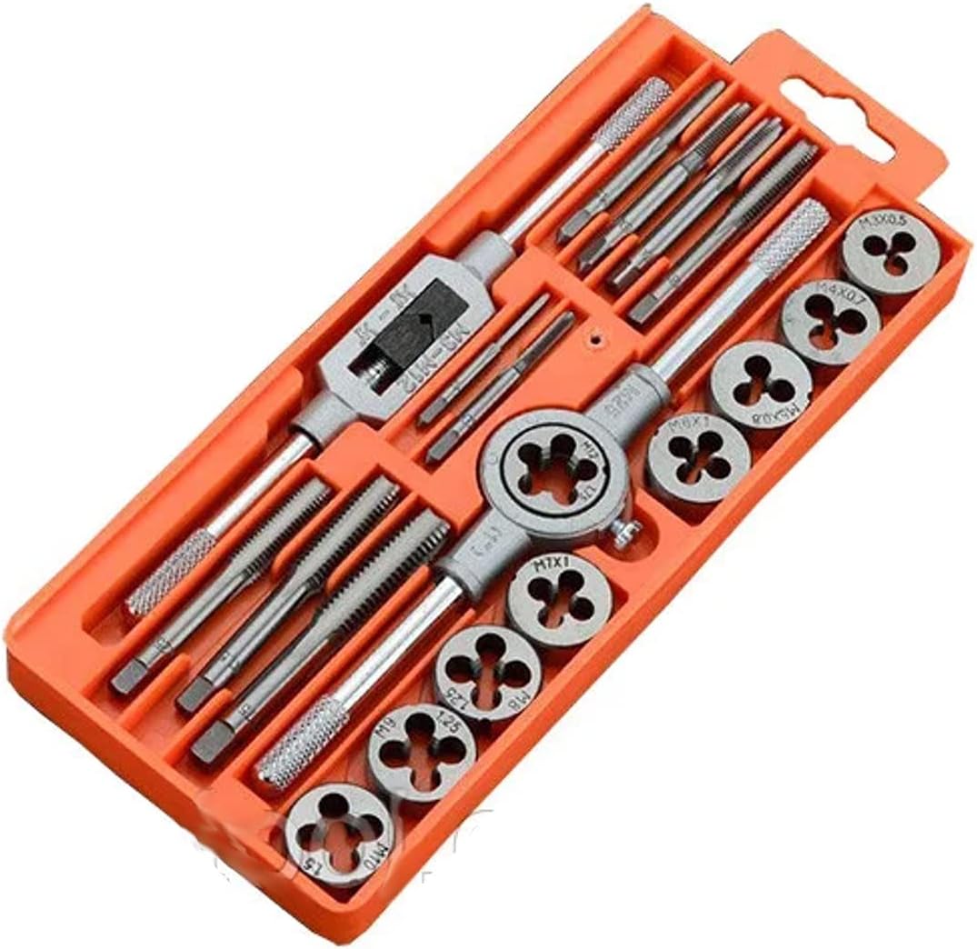Edward Tools Pro 20 Piece Tap and Die Set Metric Tap and Die, Pipe