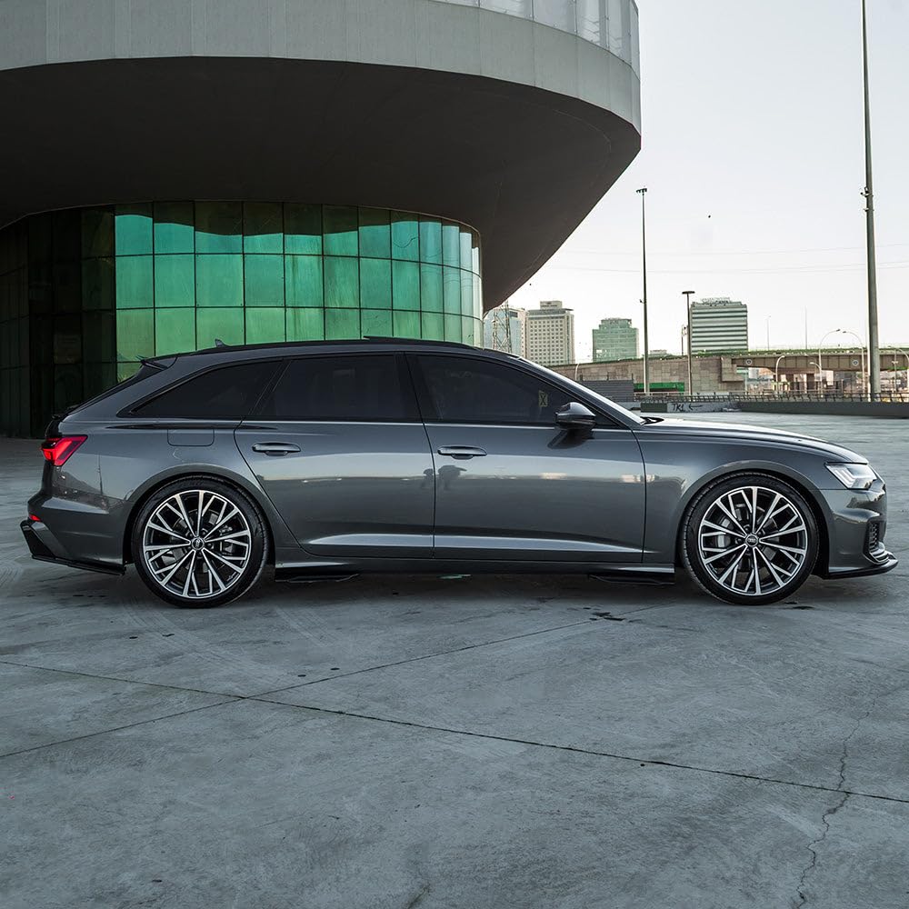 Oneway Set Minigonne Laterali compatibili con Audi A6 S-Line/S C8 (Sedan/Avant) 2018- - Nero lucido