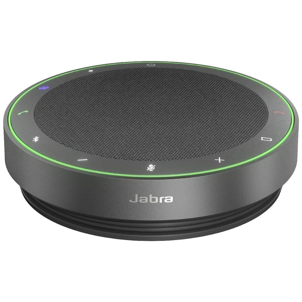 Jabra Speak2 75 Speaker Bluetooth Senza Fili per Lavoro, Grigio Scuro | 4 microfoni a cancellazione di rumore, altoparlanti da 65 mm, funzione di collegamento USB-A e USB-C, per Microsoft Teams