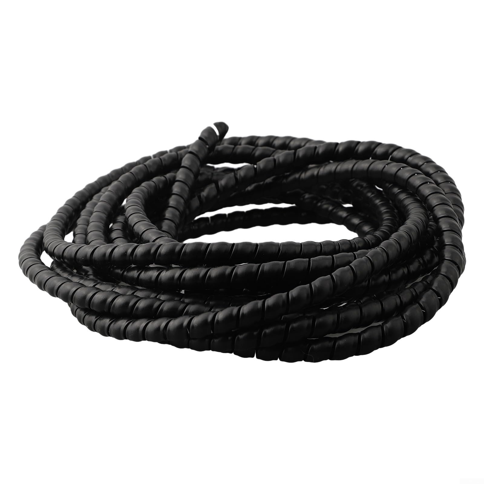 Protector de manguera flexible de 5 m en espiral negro para cables hidráulicos y neumáticos, y ligero (D-12 mm)