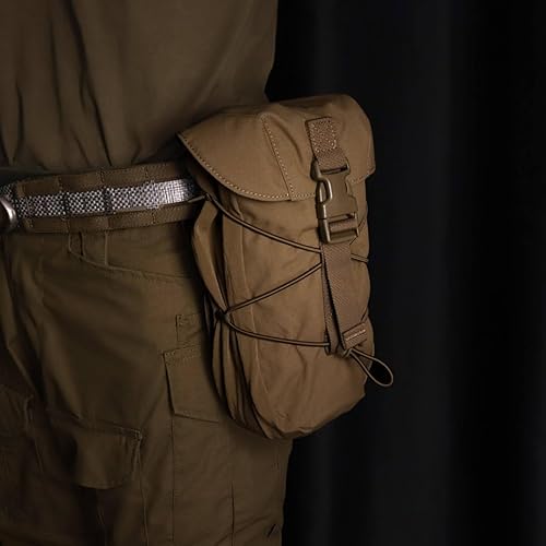 Miniatura 6 de Bolsa táctica Molle EDC Utilidad con cordón para revistas, bolsa universal compatible con Molle y cinturón