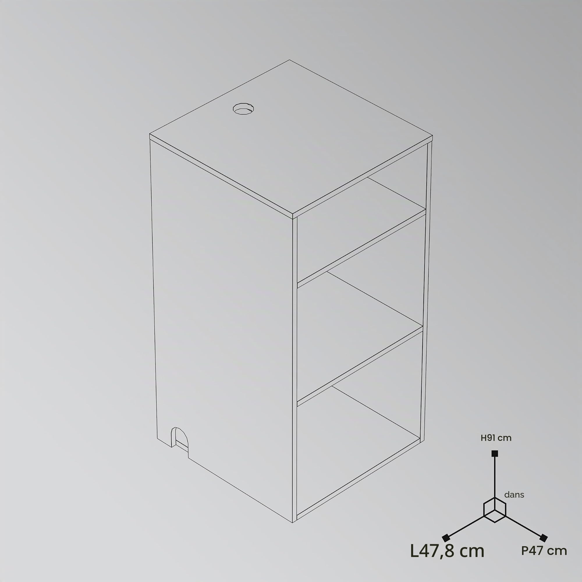 Glorious Modular Mix Rack White - Rangement pour vinyle