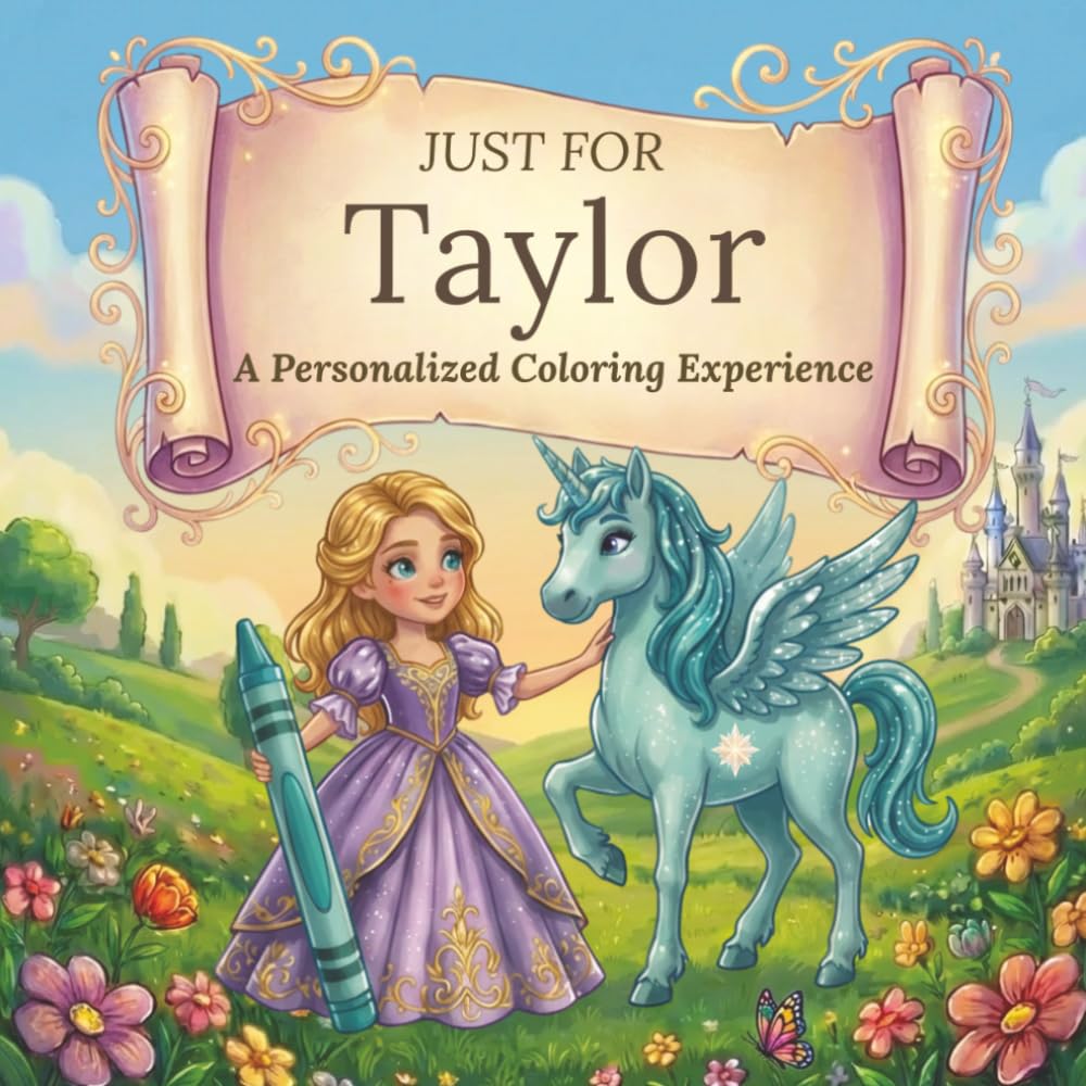 Just for Taylor: A Personalized Coloring Experience: 50 total coloring pages | 28 coloring pages featuring Taylor's name | 22 coloring pages themed for girls (Personalized Coloring Book Series)