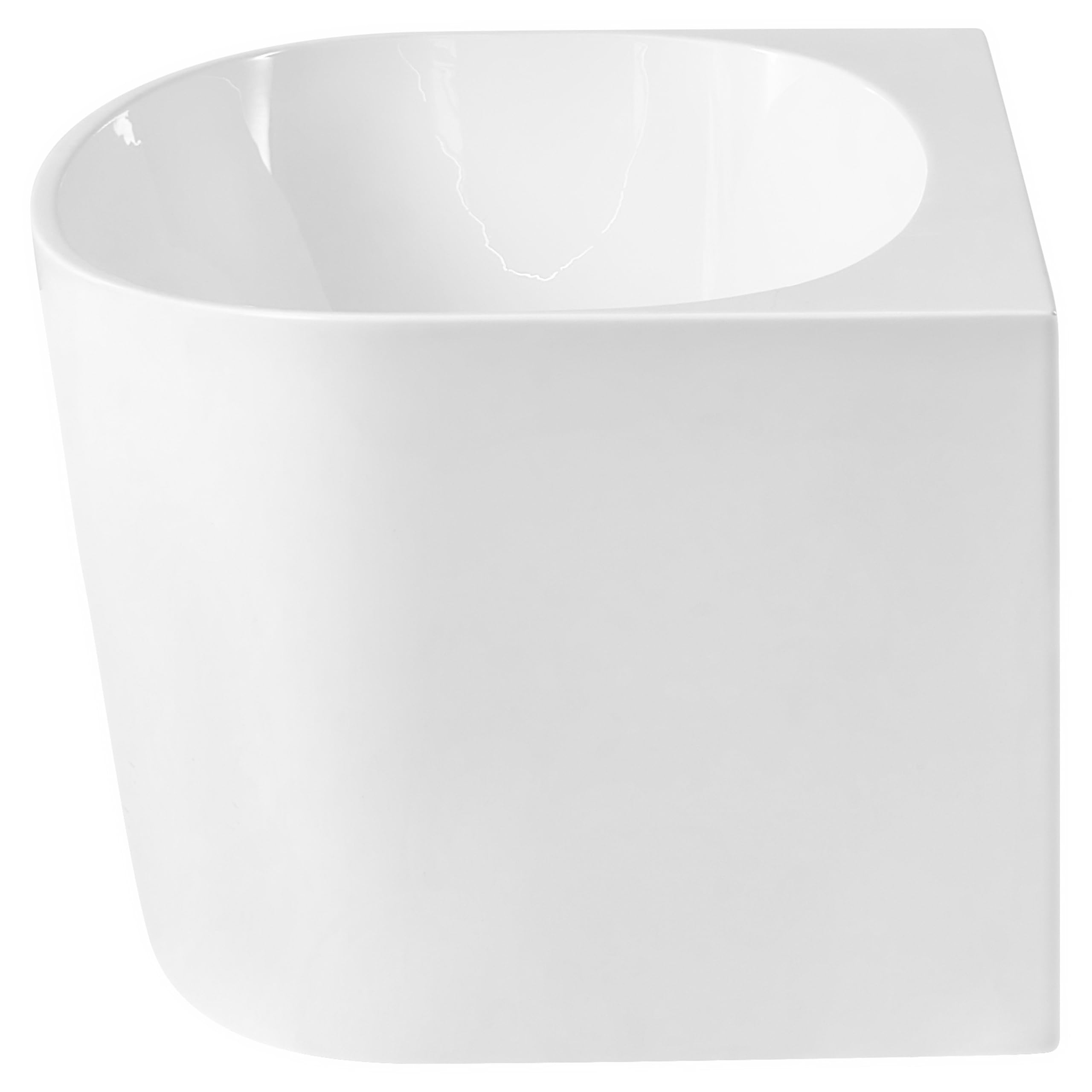 Bañera moderna acrílica ovalada de pared 170 x 80 cm blanco Parnaiba