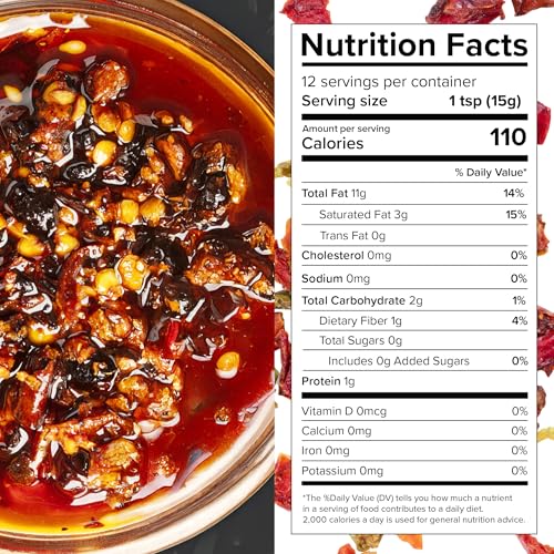 Image of Thai Chili Crisp Umami Sauce - Crunchy Spicy Garlic with Fresh Peppers - Vegan, No MSG or Preservatives Bold Flavor - Hot Oil Condiment for Noodles, Rice, Dumplings, Stir-Fry & More - 180g (6.34oz) Jar