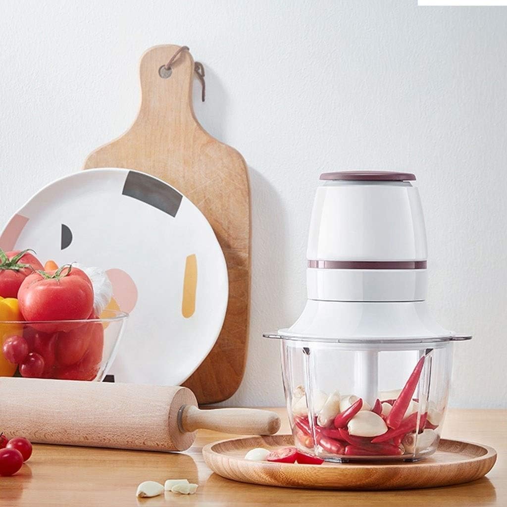 Food Processor, Household Electric Stainless Steel Automatic Meat Grinder, Meat, Vegetable, Fruit and Nut Chopper(1.2L)