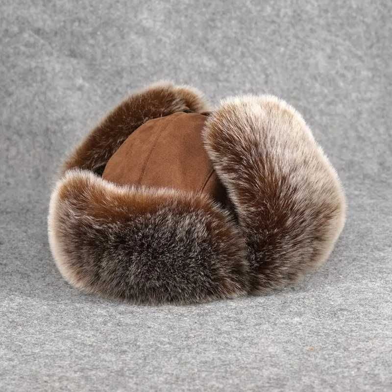 Cappello da trapper invernale unisex da uomo Cappello caldo da donna Spessa morbida protezione per le orecchie con paraorecchie in morbida pelliccia sintetica per pattinaggio all'aperto, sci o