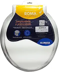 Tampa de vaso Assento sanitário oval branco Alumasa