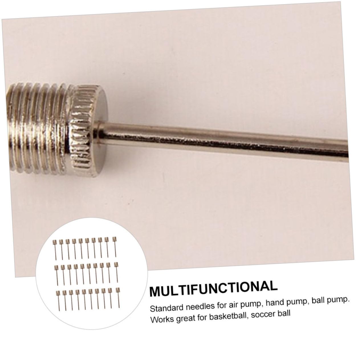 TOYANDONA Pasador De Baloncesto Inflables Fútbol De Aire para Baloncesto De Baloncesto con Aguja Inflador Agujas De Bolas Aleación De Aluminio Silver