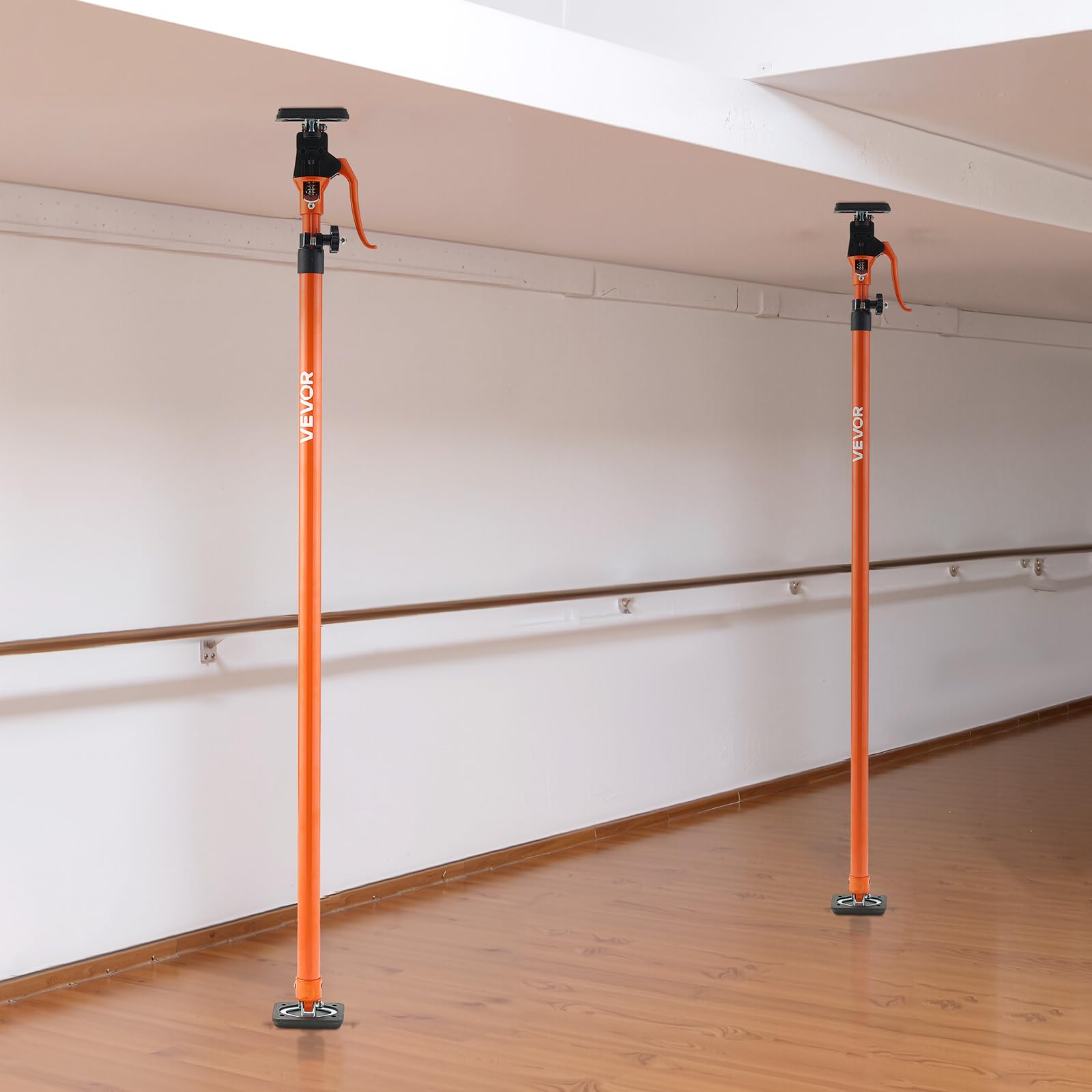 VEVOR Einhandstütze, 4 Stk., Deckenstütze 125–291cm, Teleskopstütze aus Stahl, Montagestütze bis zu 90kg Kapazität zum Installieren von Schränken, Anheben von Trockenbauwänden, Frachtstangen