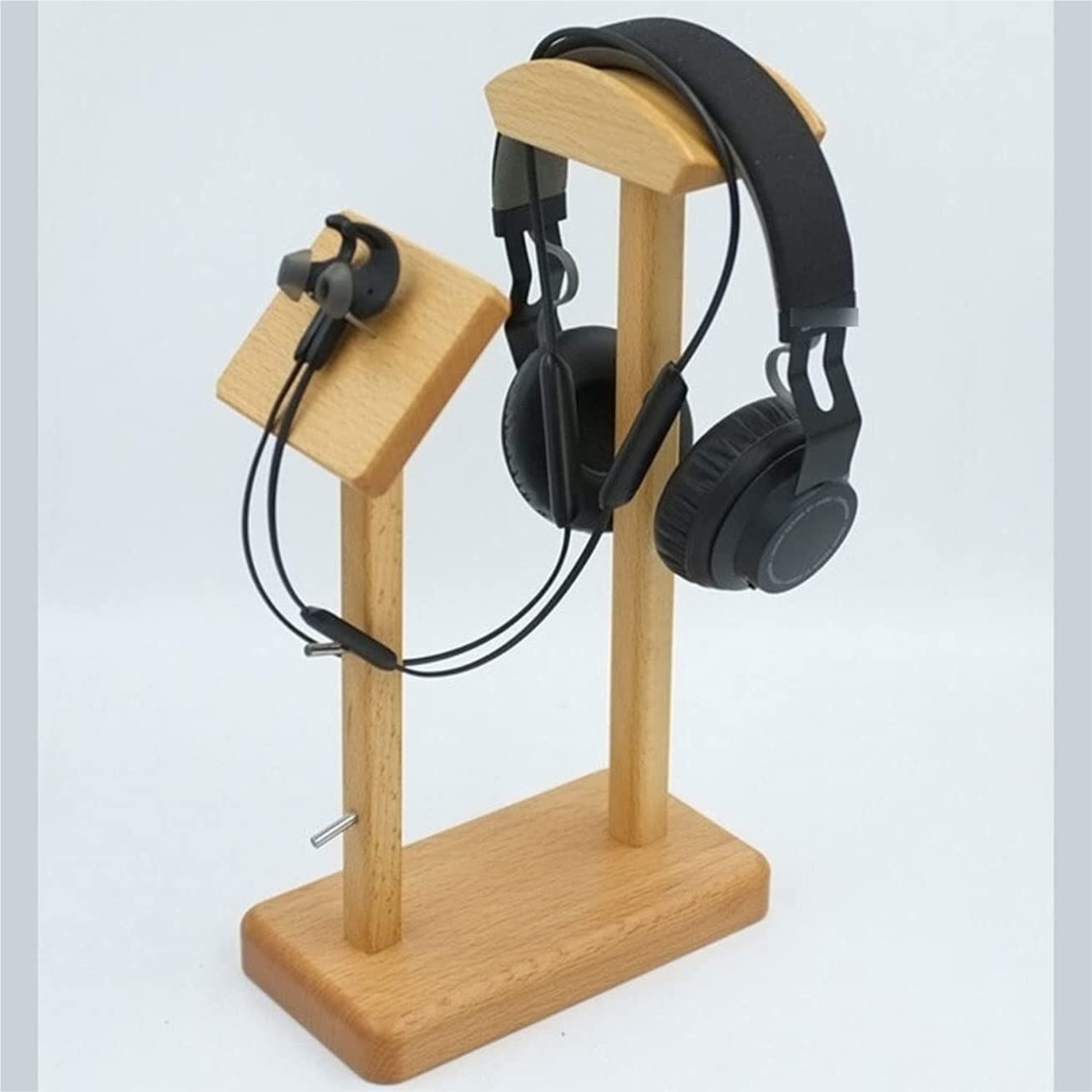 Supporto per Cuffie Supporto Cuffie Stand Cuffie Supporto Per Cuffie Doppio In Legno Massello Supporto Per Cuffie Montato Sulla Testa Cuffie In-ear Supporti per Cuffie ( Blue : C , Size : 3.5*7.5*11.8