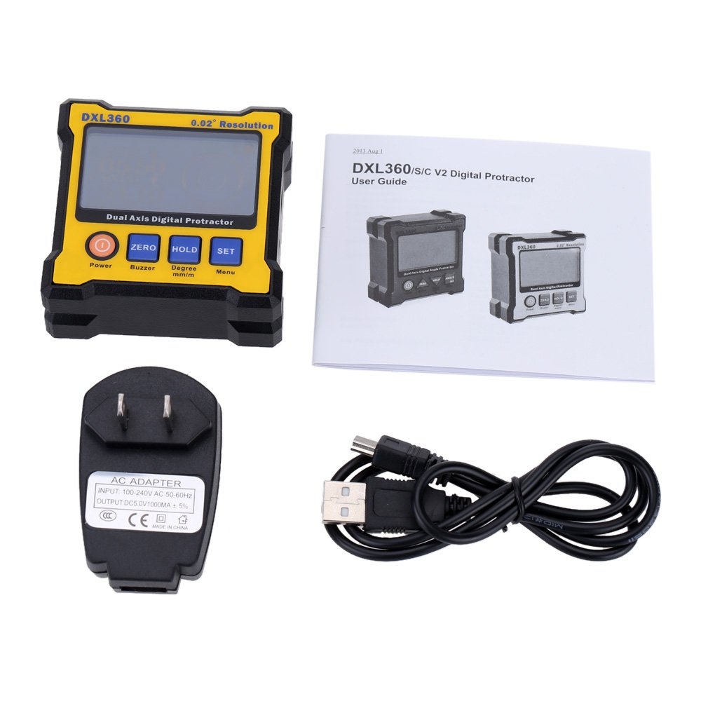 DXL360 Laser Level Instrument Cyfrowy wyświetlacz Kątomierz Precyzyjny dwuosiowy cyfrowy poziom lasera