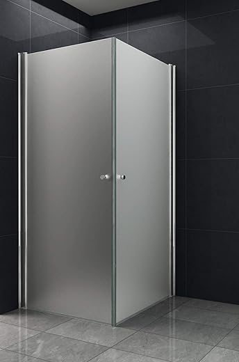 DE BESTE HOEKINSTAP DOUCHECABINE: MÜNCHEN-FROST / 8 MM ZONDER DOUCHEBAK (80 X 80 X 190 CM)
