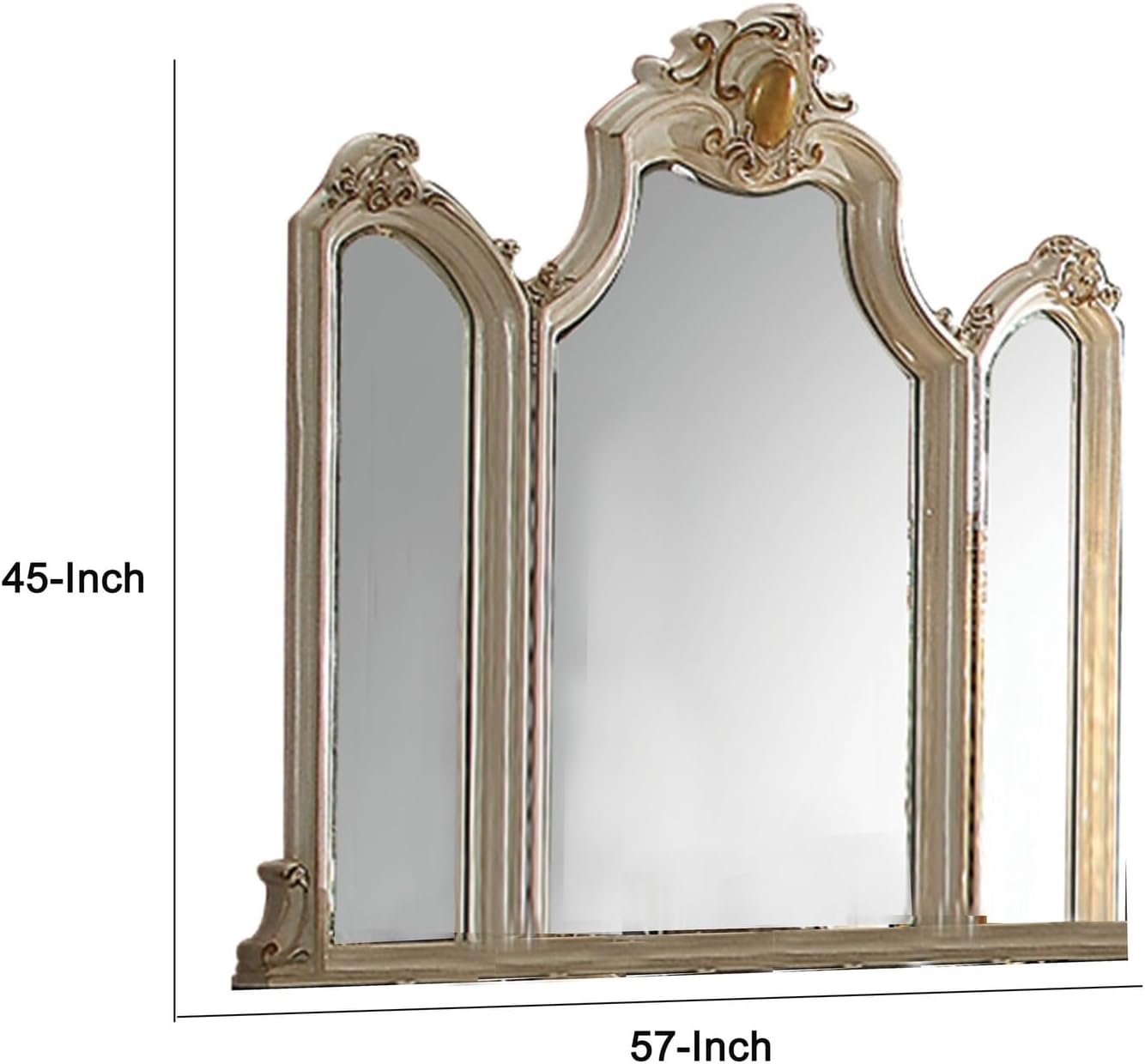 acme Picardy Mirror, Antique Pearl/Vintage/Traditional/Antique Pearl