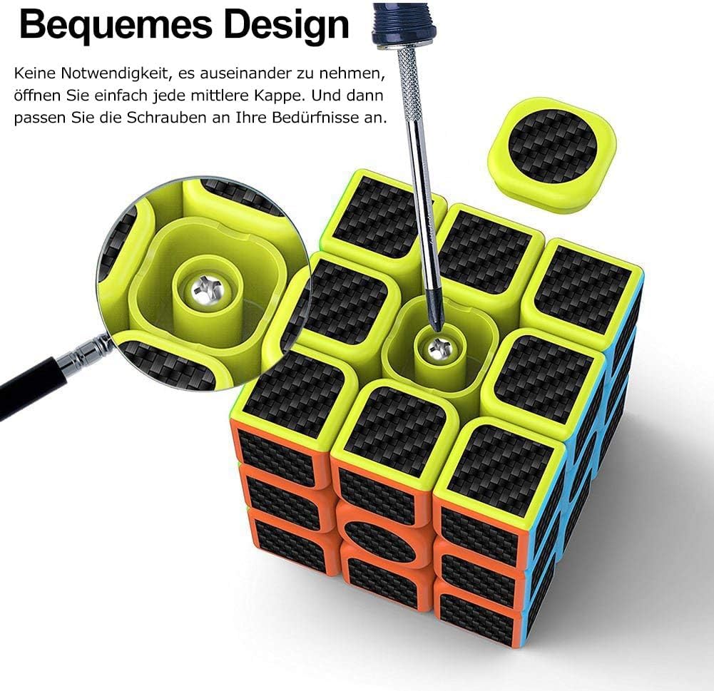 DealKits Cubo magico, Speedcube 3x3 Cubo magico originale Speed Magic Cube Riduttore di pressione Intelligenza IQ Esercizi combinati per principianti Bambini Adolescenti, Anti-Stress
