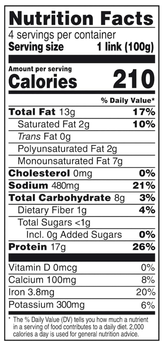 Beyond Meat Sausage Plant-Based Dinner Links Hot Italian 14 Oz — view 4