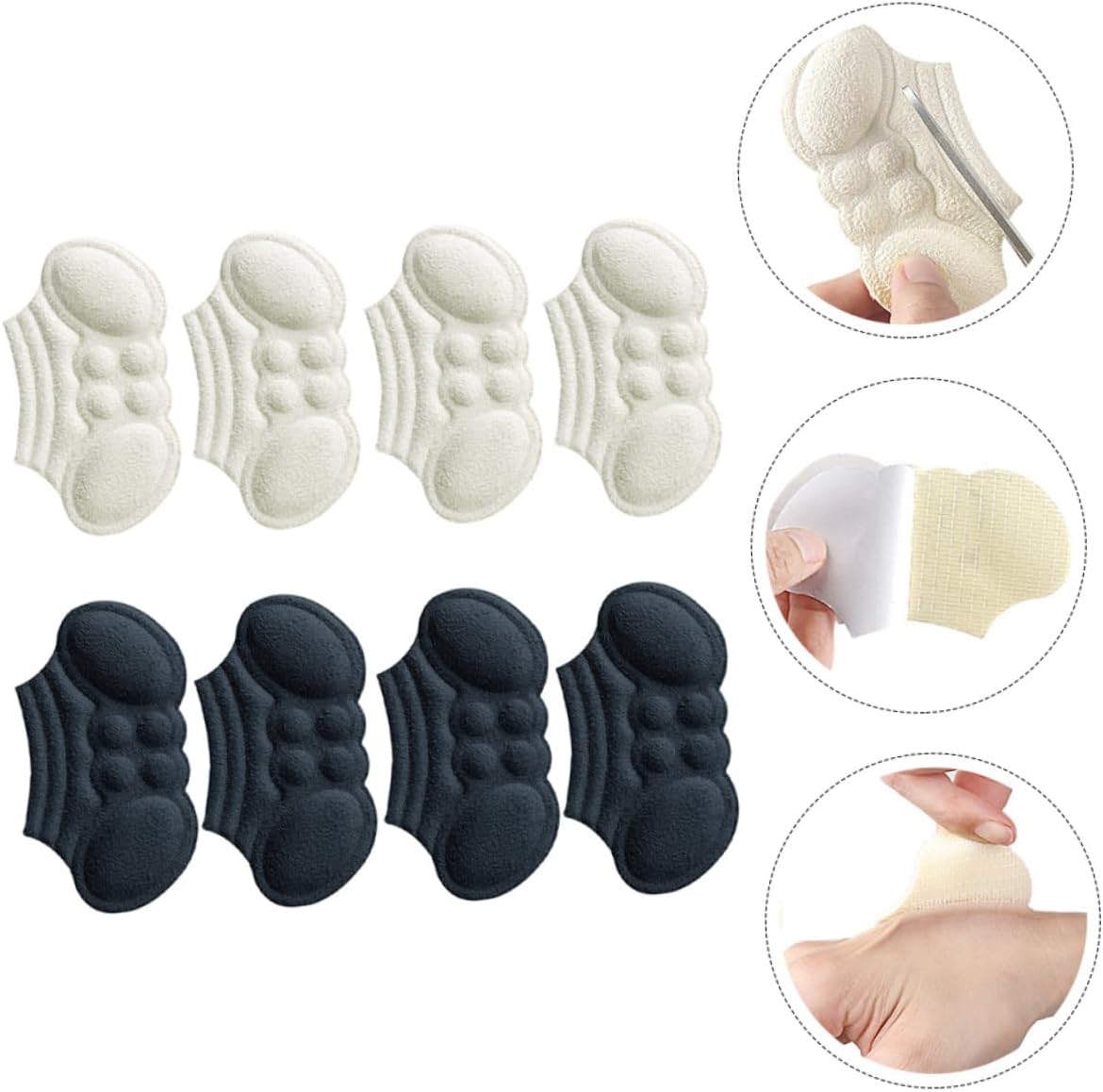 NOLITOY 16pairs Invisible Shoe Heel Pads Comfortable Cuttable Inserts for Sneakers and High Heels Breathable Cushions to Prevent Blisters and Foot Pain Strong Adhesive for Loose-Fitting
