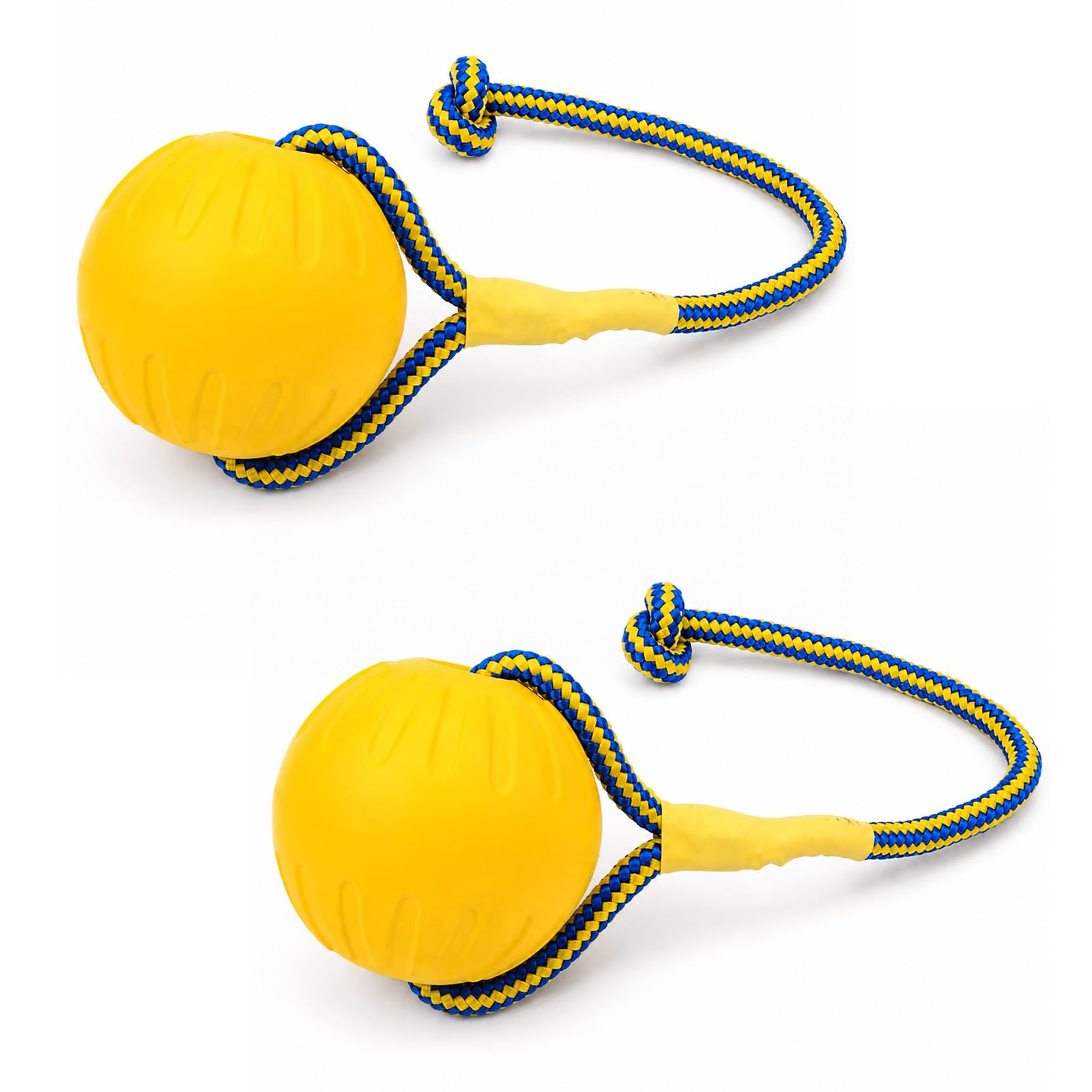QhgPnt 2 Pack Ball with Rope Dog Toy, Dog Rope Toy, Dog Water Float Ball Training