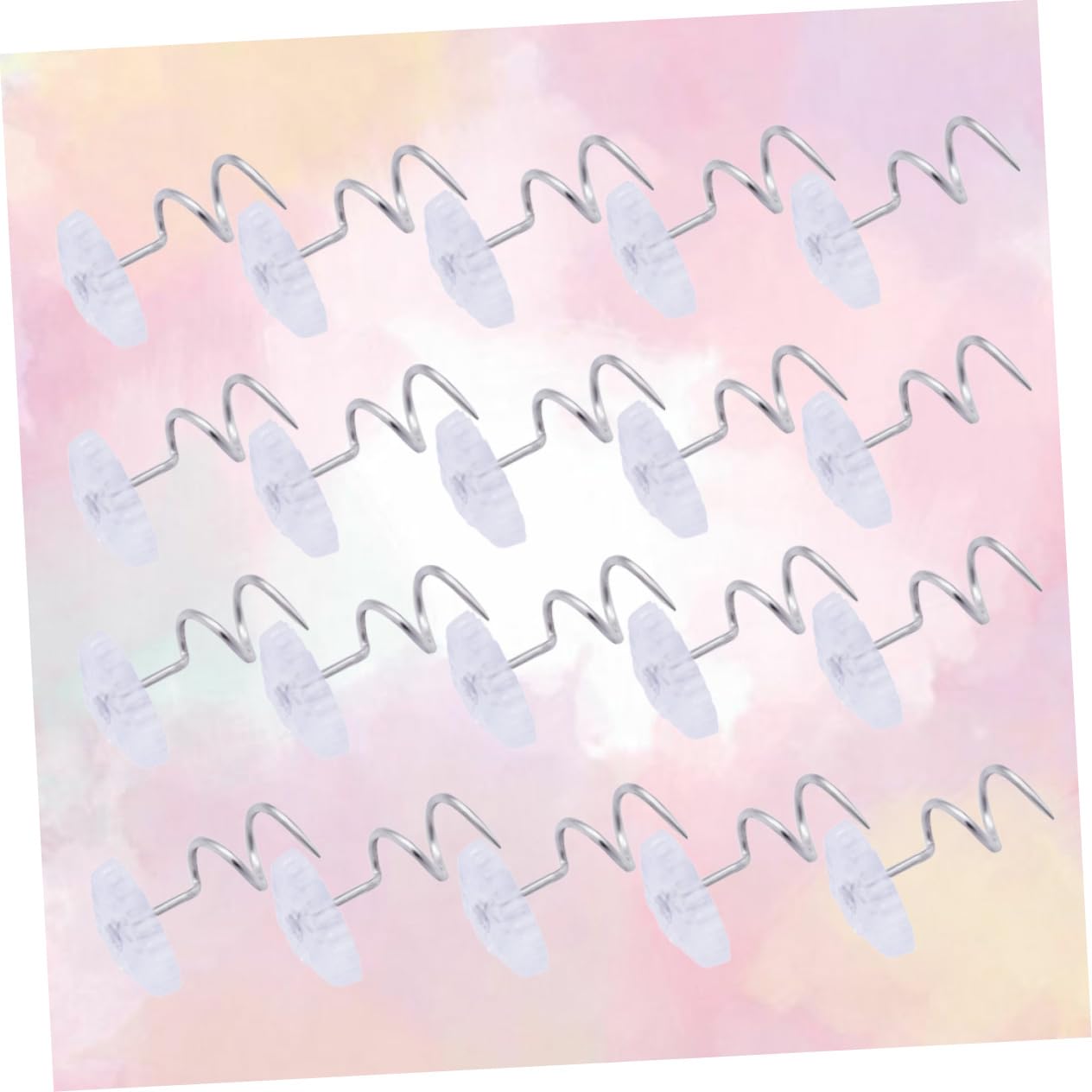 CIYODO 60pcs Plastic Twisted for Upholstery and Bedskirts Transparent Fixing Slipcover Fasteners for Home Decoration and Furniture