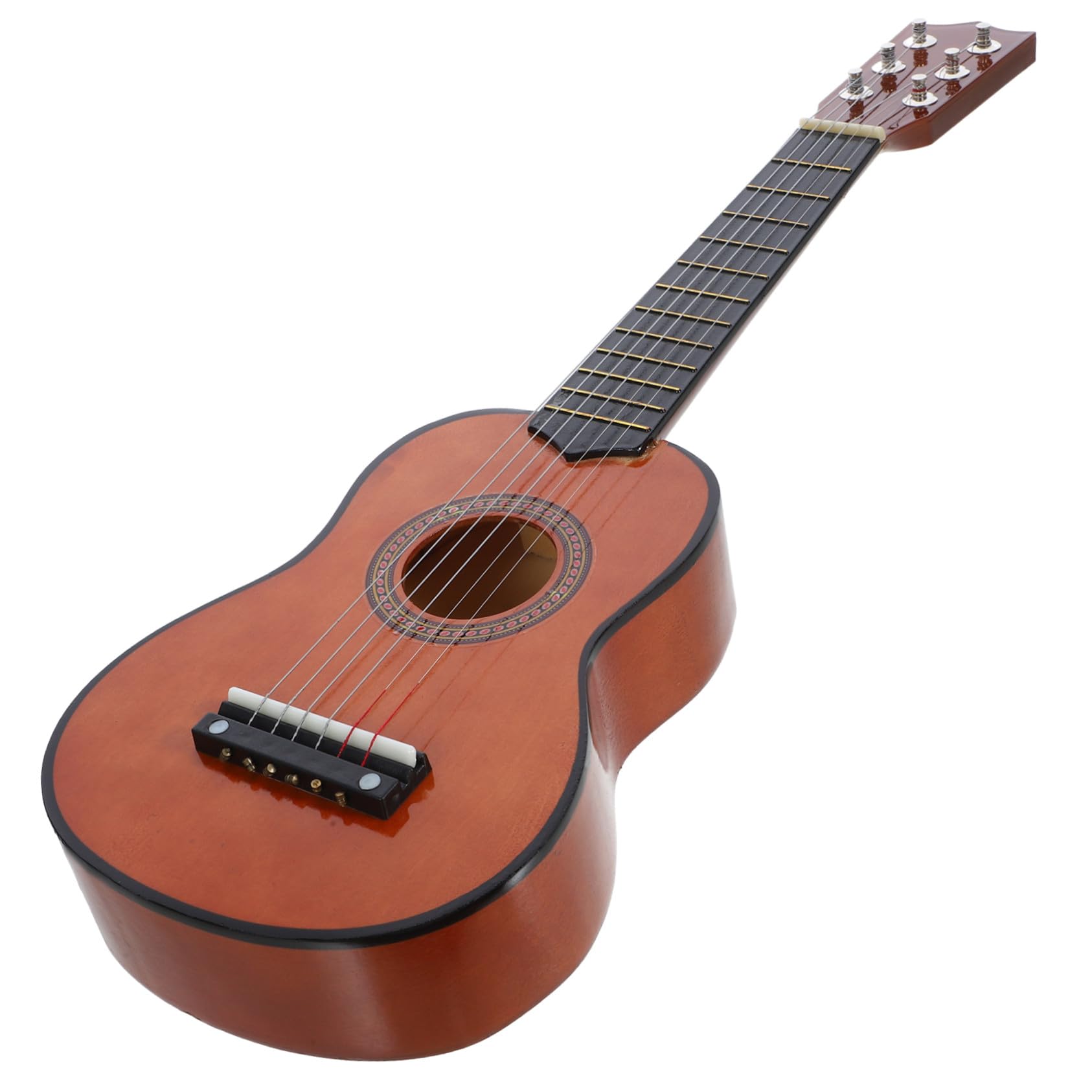 Mini Chitarra 21 Pollici in Legno per Bambini Principianti | Colore Caffè, Presa Confortevole, Gioco Educativo Interattivo, per Casa e Occasioni Speciali