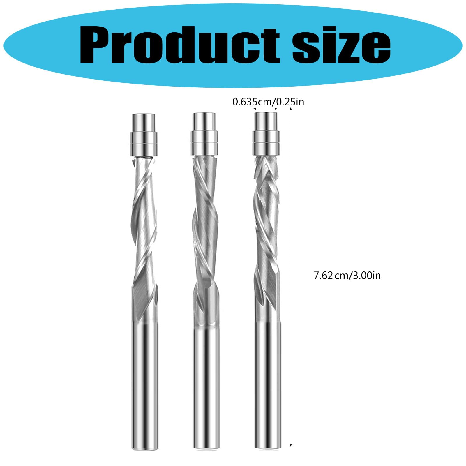 Flauti Lega Spirali Taglio Fresa Punta A Filo, Three pieces set