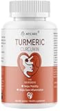 Turmeric for Dogs Anti Inflammatory Pain Relief -Dog Pain Relief-120 Chewable Tablets Hip & Joint Support with Curcumin and BioPerine, Antioxidant, Cardiovascular Health,Mobility Support